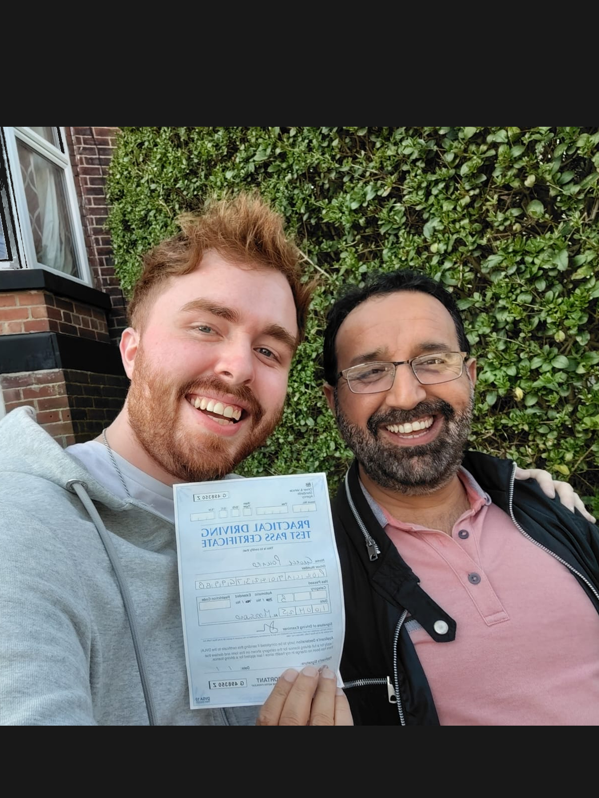 Happy Student After Driving Lesson